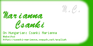 marianna csanki business card